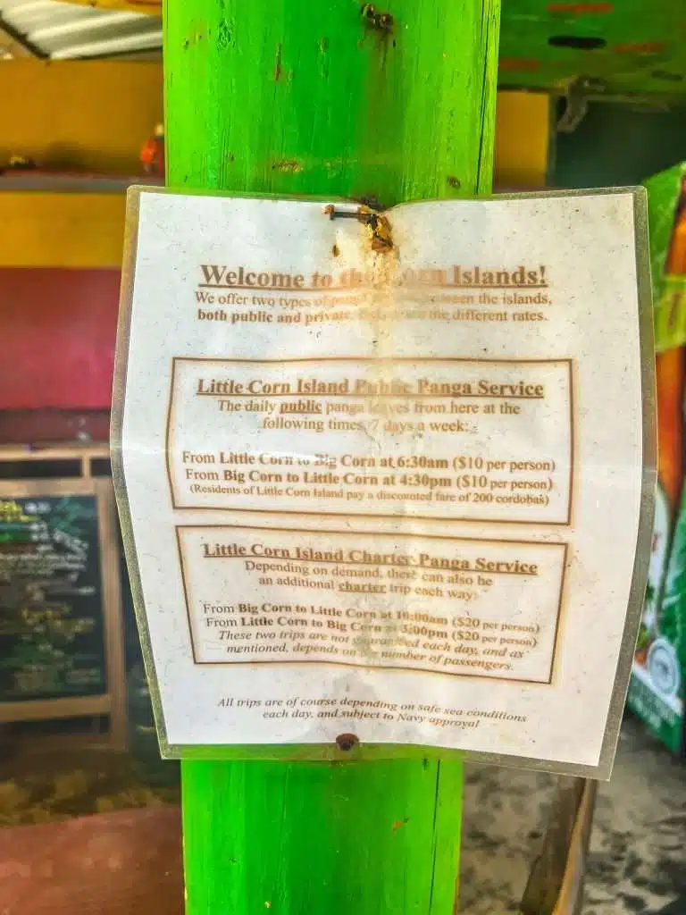 How to get to Little Corn Island