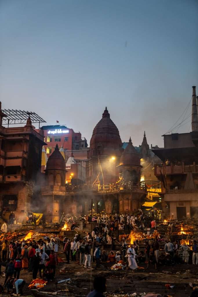 Open air cremations in Varanasi - Manikarnika Ghat