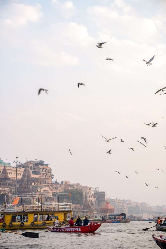 River Ganges at sunrise in Varanasi 